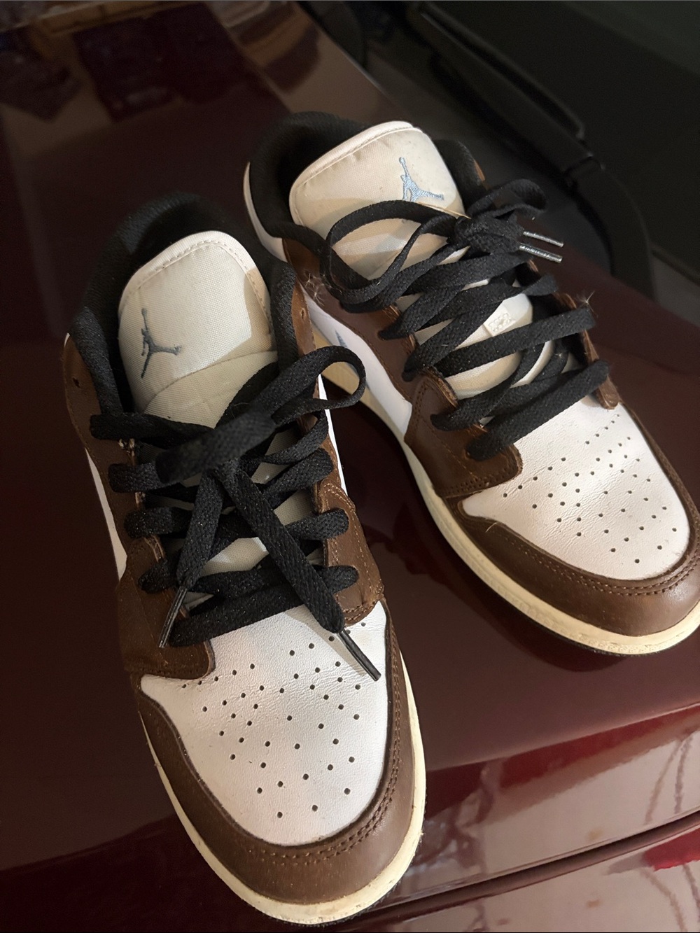 Jordan Low Top Sneakers - Brown, White, Black